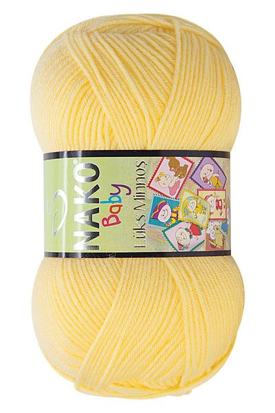 NAKO Luxury Minnoş Baby 215 Straw Sar I Color Hand Knitting Thread - 1 Piece