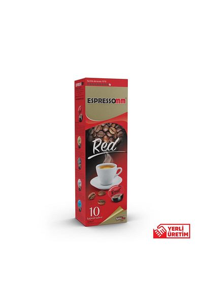 ESPRESSOMM Tchibo Cafissimo - Red Capsule Coffee, Compatible (10 Pcs)