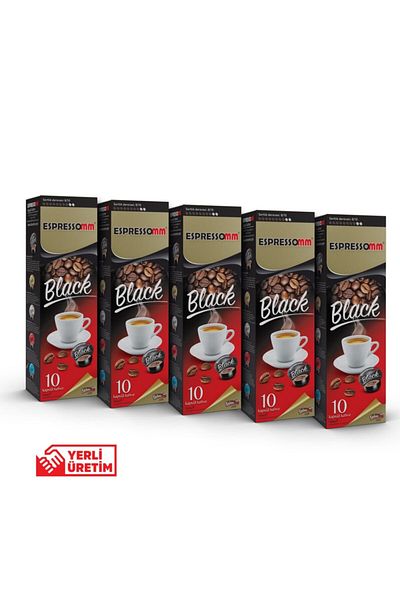 ESPRESSOMM Tchibo Cafissimo - Black Capsule Coffee (50 Pcs) Compatible