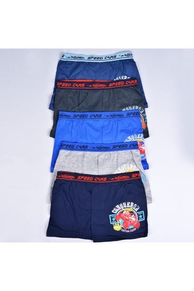 Koza 5-Piece Colorful Figure Printed Boy Boxer 3-11 Years