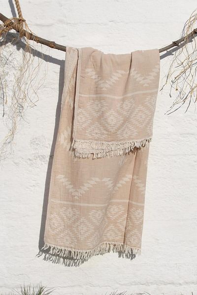Baveno 100% βαμβάκι 90x180 Peshtemal Πετσέτα θαλάσσης Ethnic Pattern Jacquard