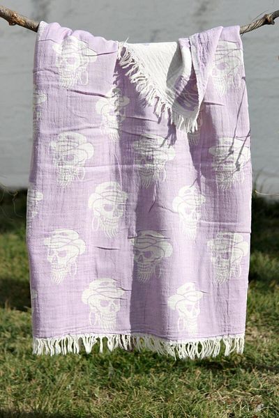 Baveno 100% βαμβάκι 90x180 Peshtemal Πετσέτα θαλάσσης Skull Jacquard