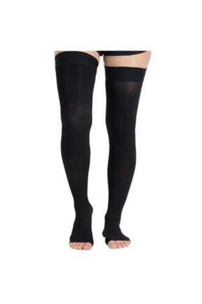 Variteks Medium Pressure Open Toe Compression Socks - Silicone Band
