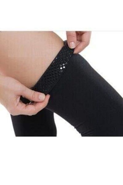 Variteks Medium Pressure Open Toe Compression Socks - Silicone Band