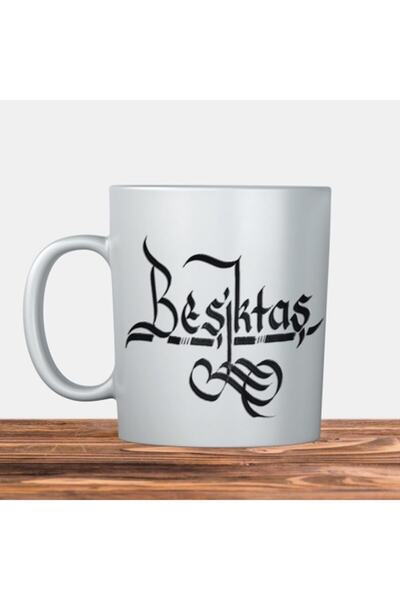 Kütahya Porselen Hat Yazısı Ile Beşiktaş Yazılı Kupa Bardak