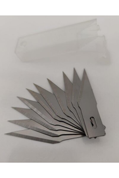 AHEN Kretuar Bıçağı Ucu, Kretuar Yedeği, Hobi Bıçağı 1 Paket ( 10 Adet ) - Lütfen Ölçü Kontol Ediniz