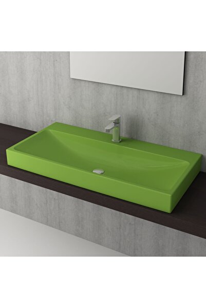 Bocchi 1079-022-0326 Scala Tezgah Üstü Lavabo 100 Cm - Fıstık Yeşili