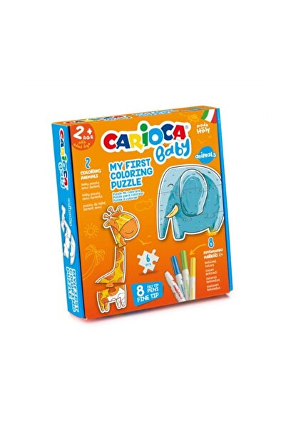 carioca Boyanbilir Bebek Puzzle Hayvanlar +2 Yaş (8 Ad. Bebek Keçeli) 6 Parça