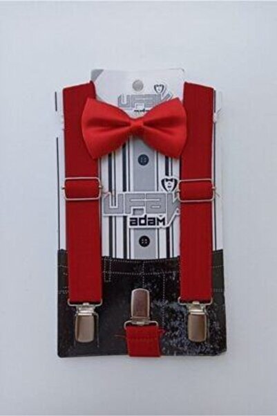 HALCON TEKSTİL Set de pantaloni cu papion roșu pentru băieți Little Man