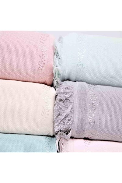 Fiesta Πετσέτα με κρόσσια Etamine 50*90 6 τεμαχίων Πολύχρωμη Cpmszy