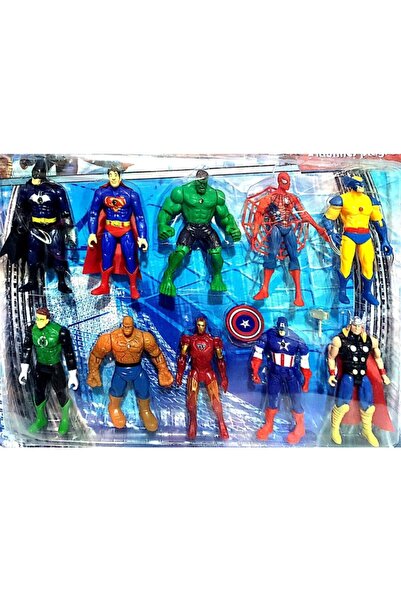 Hepsilazım Avengers Kahramanlar Oyuncak 10 Figürlü Oyun Set