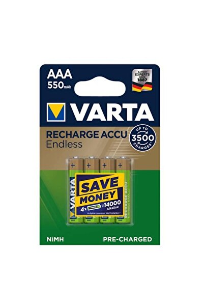 Varta 550mah Aaa Şarj Edilebilir Ince Kalem Pil 4'lü Paket