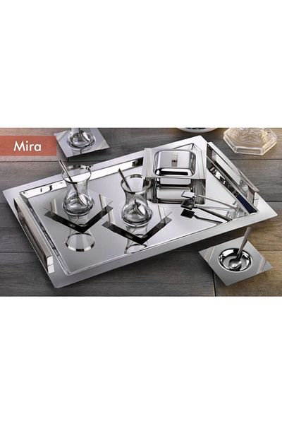 ÖzSa Home Islamoğlu Mira 40 Piece Tea Set 304 Quality Stainless Steel