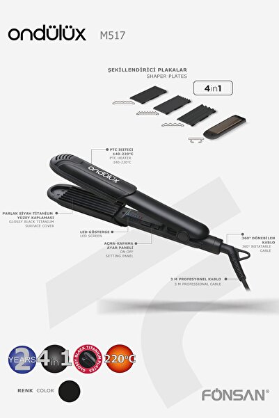 Fönsan Ondülüx M517 Professional 4in1 Hair Styling Toast