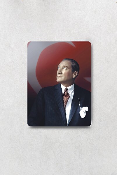 Decorita Mustafa Kemal Atatürk și Steagul Turc |   Pictură pe sticlă |   30cm...