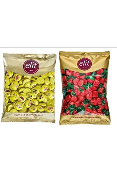 Elit Çikolata Emoji Çikolata Ve Çilek Şeker Seti 2000 Gr