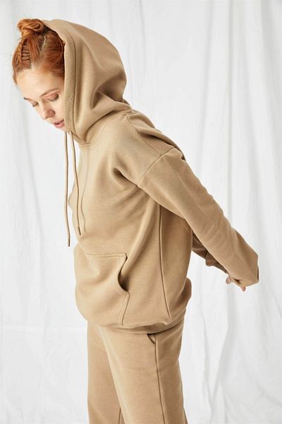 gothamvibes Γυναικείο φούτερ σε μπεζ Stay Oversize