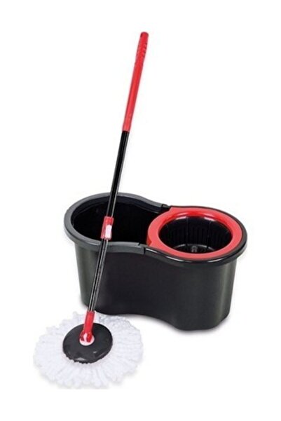 Genel Markalar Kırmızı Siyah Mop Plastik Mop Seti