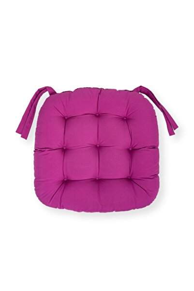 İris Home Art Iris Home Sandalye Minderi Oval 43x43 Cm - Mürdüm