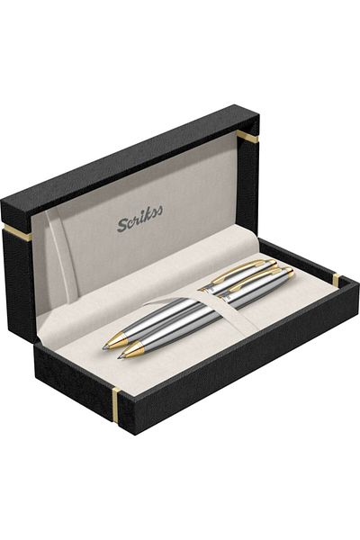 Scrikss Knight Ballpoint & Pencil Set Gold Chrome 88