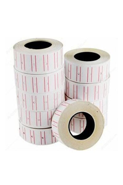 Tanex Price Tag Striped 12 Mm X 21 Mm 24-Piece Advantage Pack White