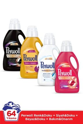 perwoll hassas bakim sivi camasir deterjani 4 x 1l 64 yikama siyah renkli bakim onarim beyaz fiyati yorumlari trendyol
