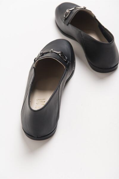 Luvi F03 Siyah Cilt Kadın Babet