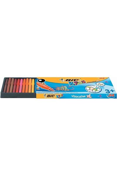 Bic Visacolor XL - Washable Jumbo Felt Tip Pen, Set of 24