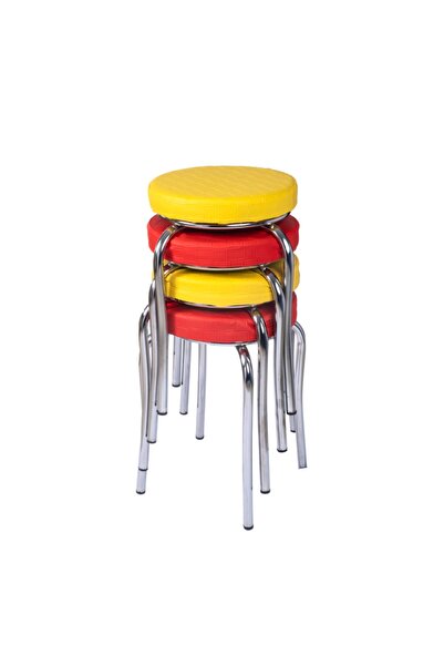 ekipmetal Tabure Mutfak Sandalyesi Taraftar 4 Adet