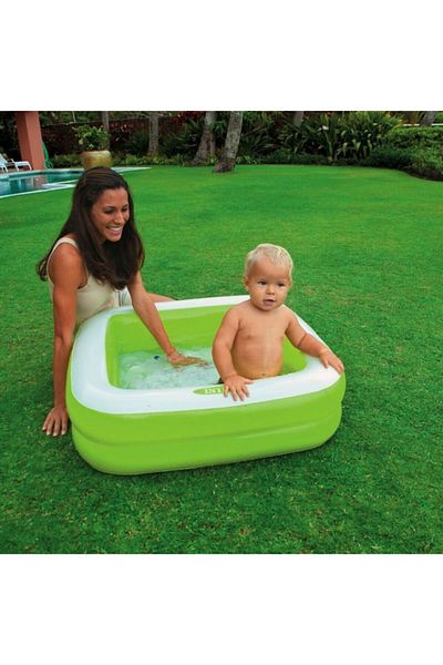 Intex Mini Square Pool - Inflatable, Soft Base, 85X85X23 Cm-57100