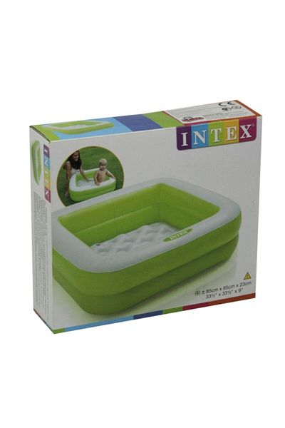 Intex Mini Square Pool - Inflatable, Soft Base, 85X85X23 Cm-57100