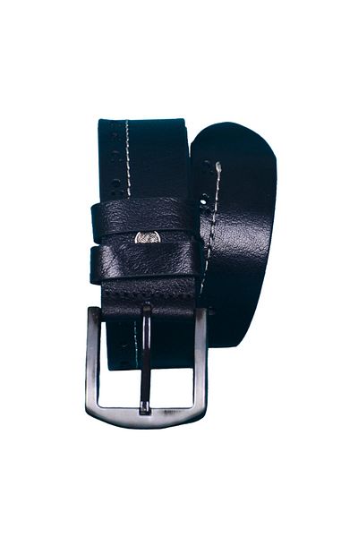 Strong 100% Genuine Black Leather Belt, Men's Jeans Belt Km02