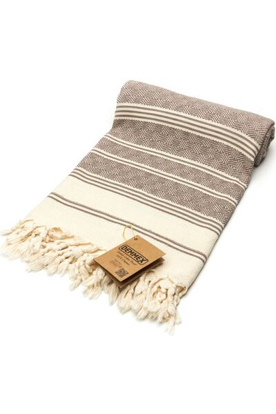 Demmex Prosop de plajă peshtemal din bumbac 100% organic certificat, 180x90cm...