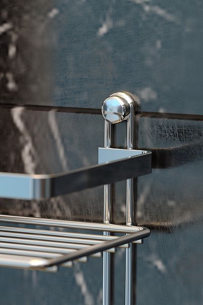 Teknotel Chrome ES067H - Baie cu două etaje Lamali, cârlig pentru raft
