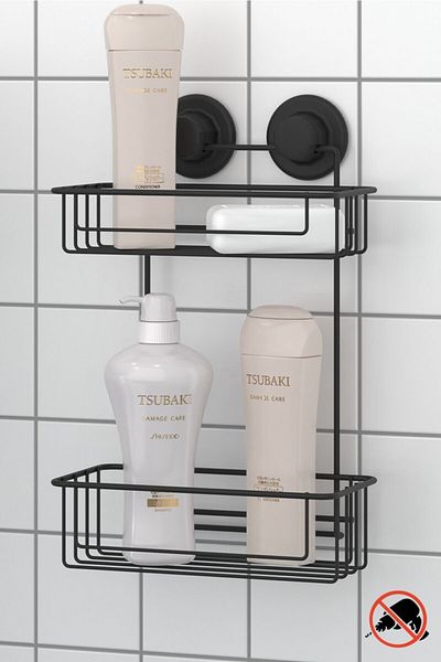 Teknotel Șurub negru PENTRU GĂURIR Fără găurire! Covoraș pentru raft de baie cu două straturi - DM256