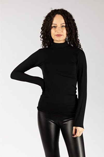 NACAR STORE Women's Black Long Sleeve Lycra Combed Cotton Body