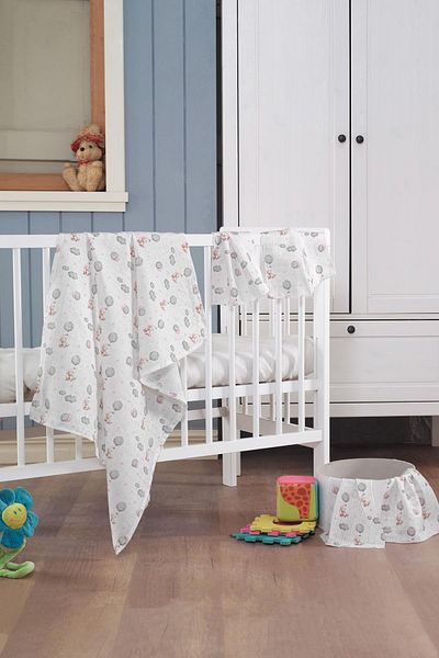 Evim Home Muslin Baby Blanket + Mouth Diaper (4 Pieces) 90*80, Pink, Pamıra