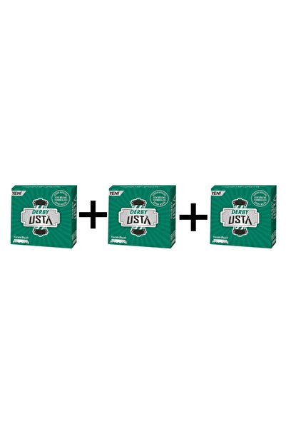 Derby شفرات حلاقة نصف ماستر 3 عبوات من 100 قطعة