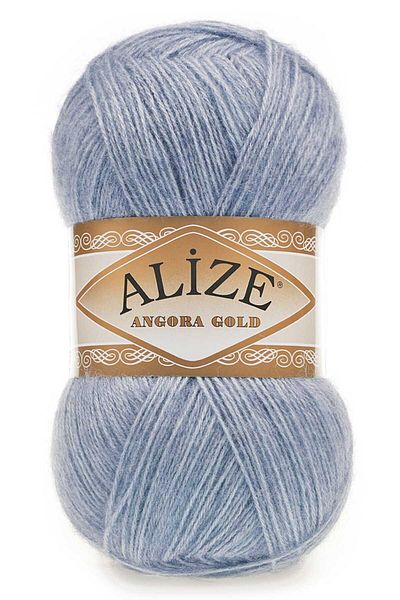 Alize Angora Gold 221 Μπλε Μελανζέ 100 Γρ. Μονό