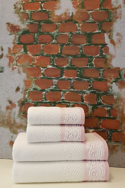 Özdilek 4-Piece Bath Towel Set - Powder
