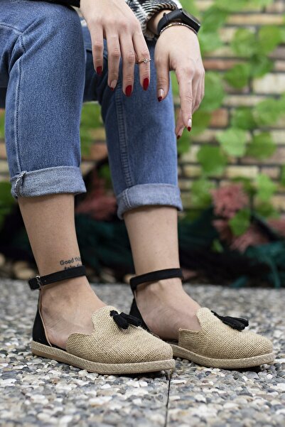 Riccon Dámské černé slaměné boty pro volný čas 0012ys04