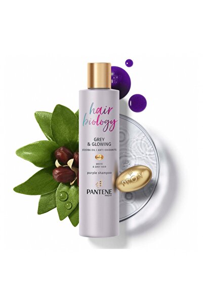 Pantene Hair Biology Turunculaşma Karşıtı Silver/ Mor Şampuan, Sarı Saçlar İçin, 250ml x2