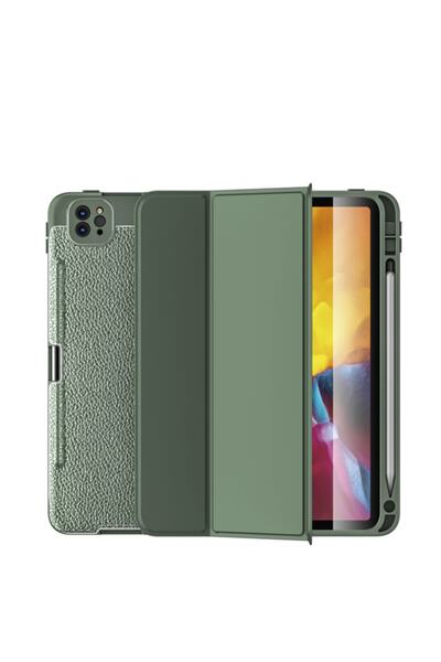 TEKNETSTORE Apple Ipad Pro 11'' 2022 4. Nesil M2 Çip Uyumlu Deri Görünümlü Ka...