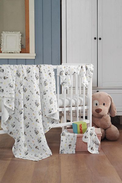 Evim Home Muslin Baby Set (90*80) (120*120) (30*30'4 Pieces), Yellow, Ruyan