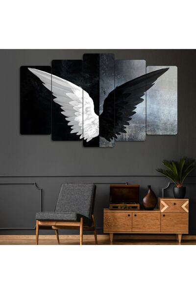 EVLOYA Melek Kanadı 5 Parçalı Tablo