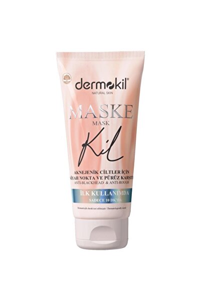 Dermokil Aknejenik Ciltler Için Siyah Nokta Ve Pürüz Karşıtı Kil Maskesi 75ml.