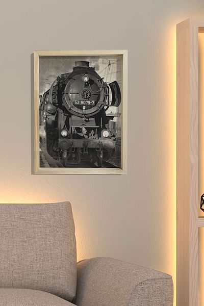 Dekor Loft Ζωγραφική τοίχου με φυσικό πεύκο Αντίκα ατμοτρένο