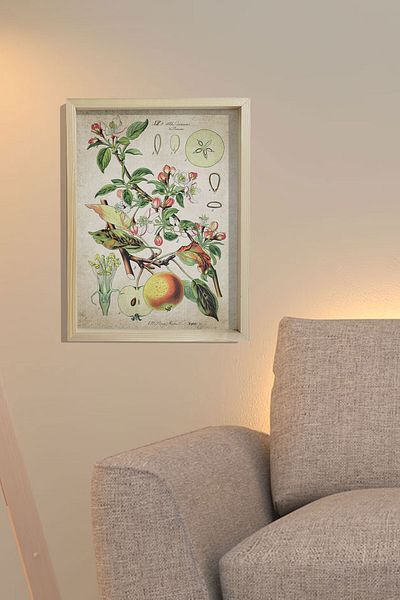 Dekor Loft Ζωγραφική τοίχου κουζίνας με φυσικό πεύκο Αντίκα Μήλο