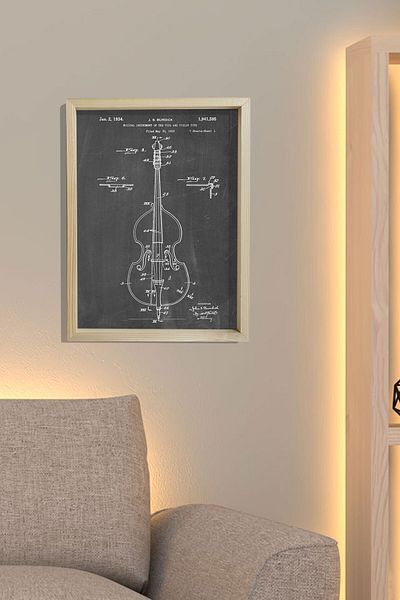 Dekor Loft Εκτύπωση πατέντας με σκελετό από φυσικό πεύκο 1934