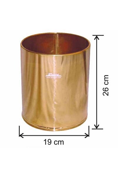 ÜÇOK TİCARET Arı Metal 5 Lt Gold Paslanmaz Çöp Kovası